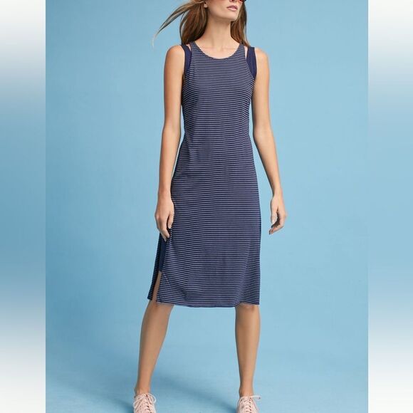 Michael Stars Dresses & Skirts - Michael Stars Anthropologie Sleeveless Layered Striped Dress Size M